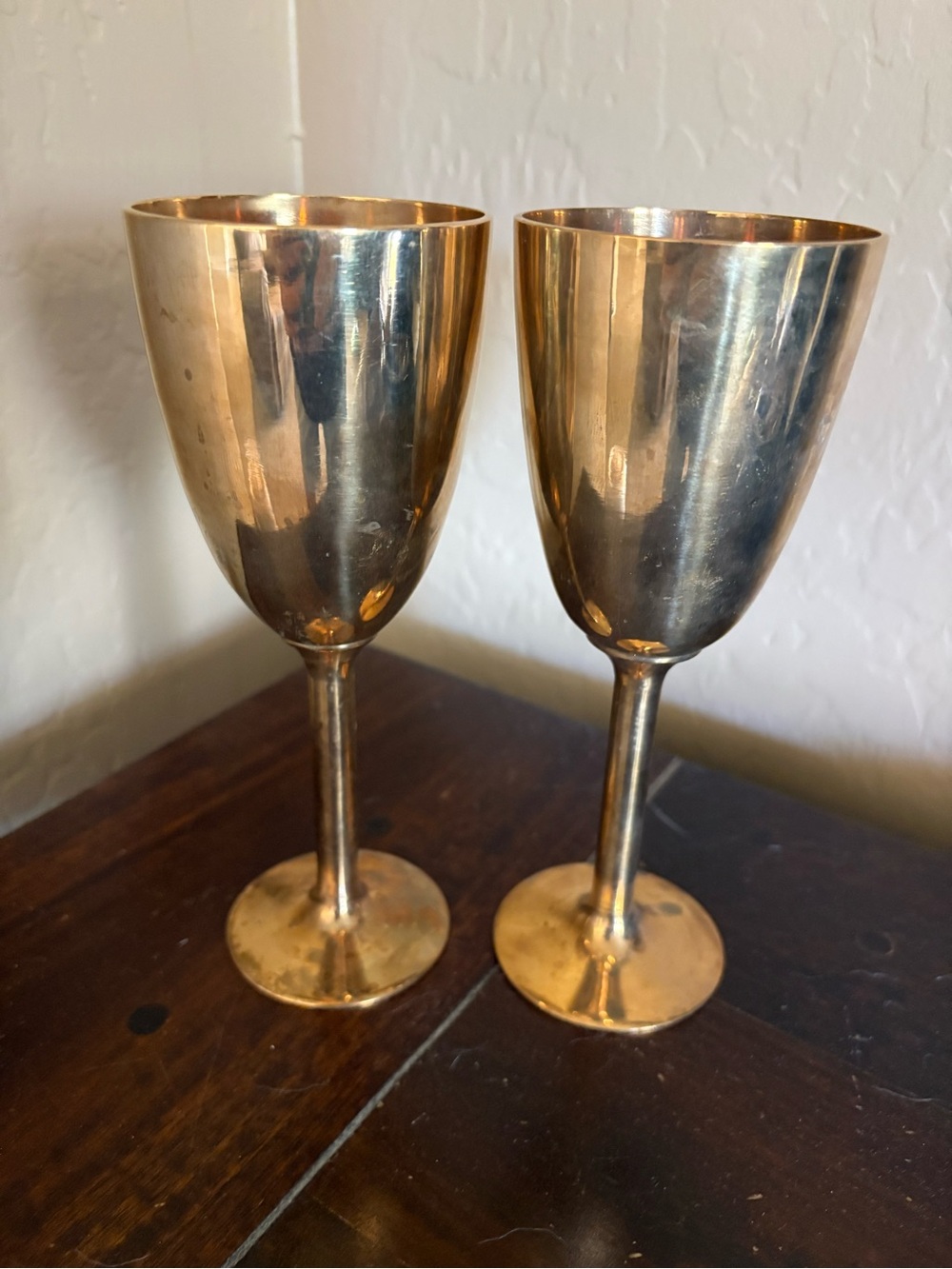 Brass Wine Goblets - Set of 2